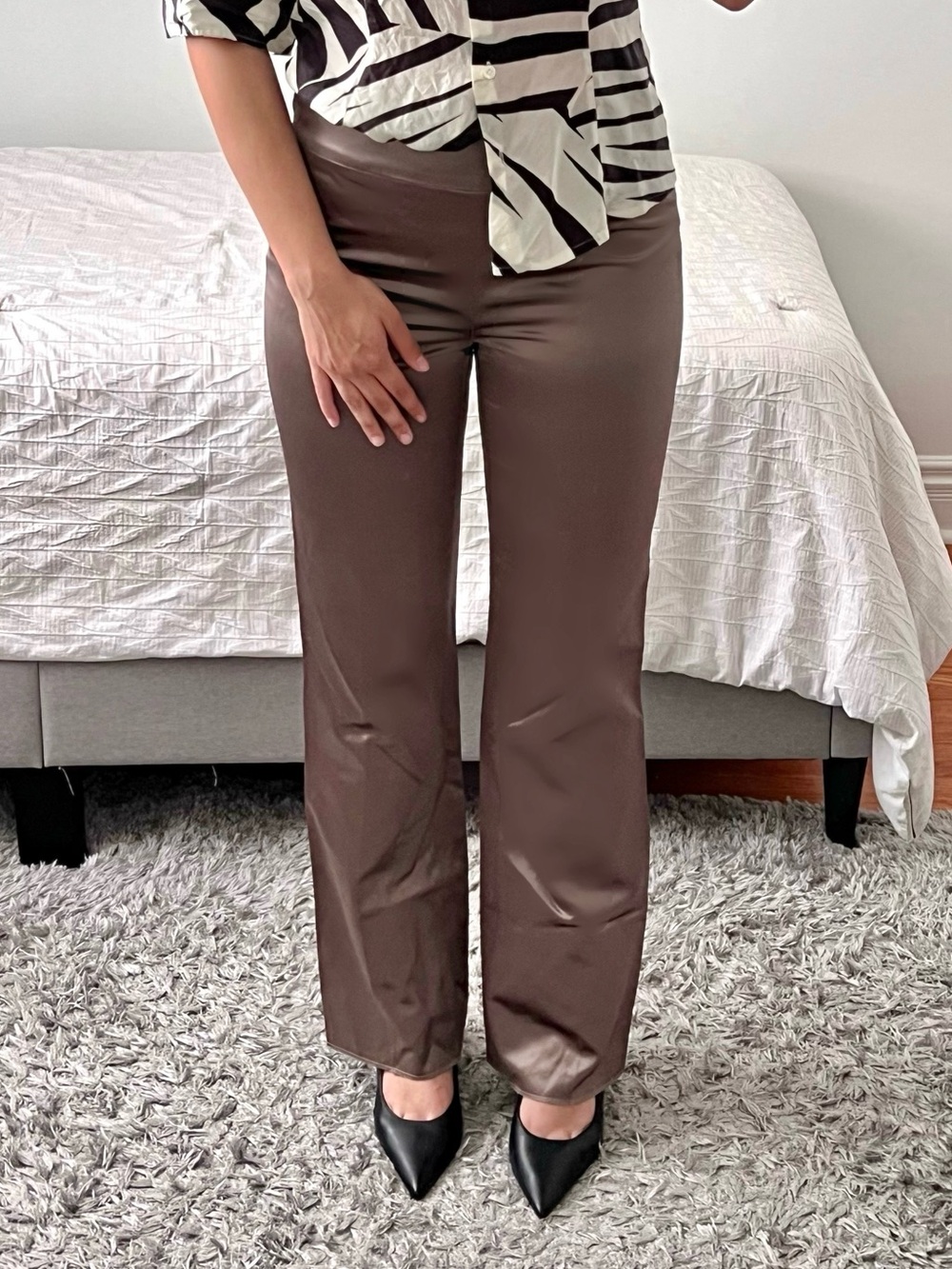 Satin pants by Marisa Minicucci